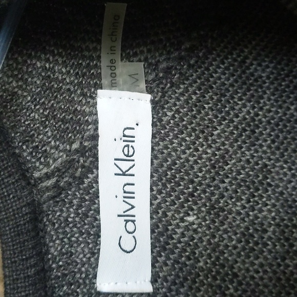 Calvin Klein Gray Leopard Print Short Sleeve Sweater Dress - Women's Medium - Picture 6 of 7